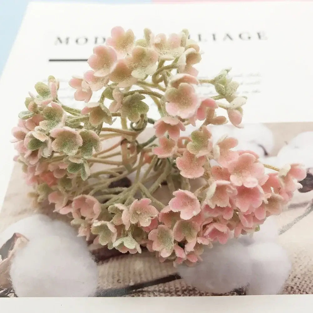 Pastel pink and lavender artificial succulent tree living room decor