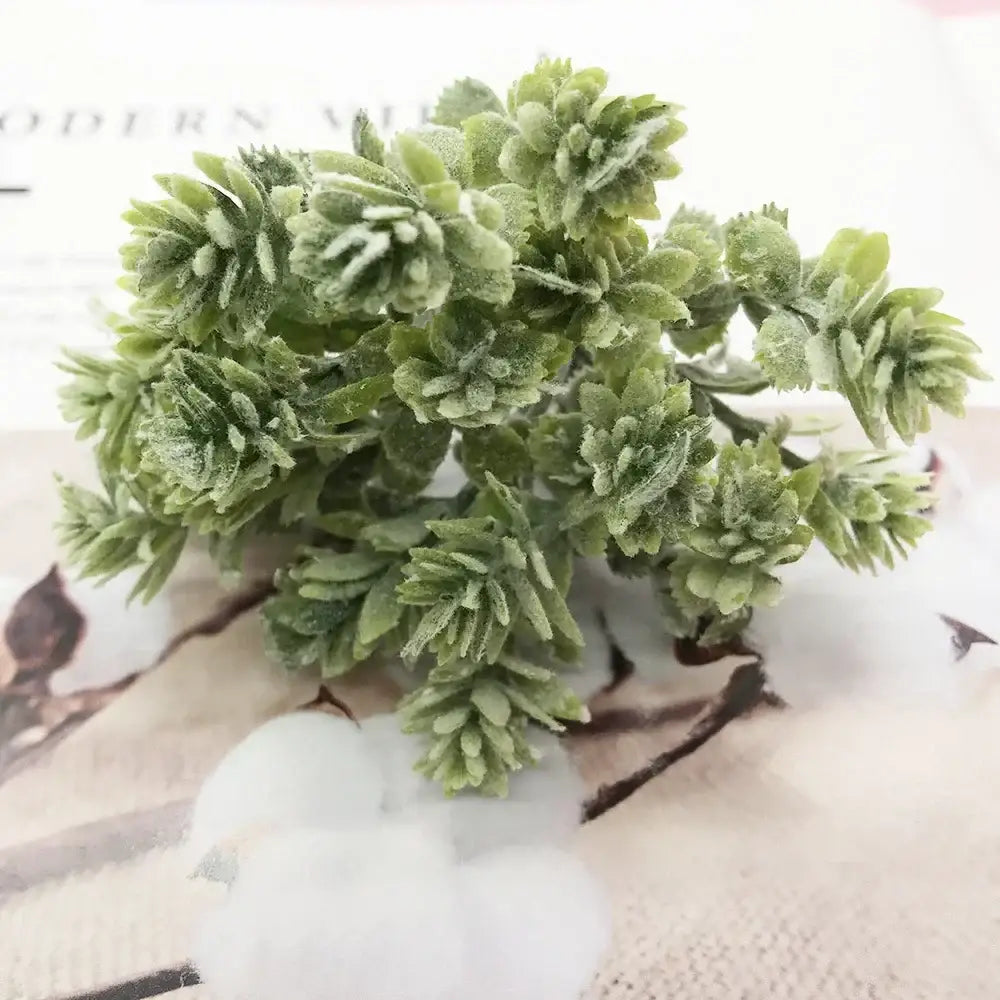 Pastel pink and lavender artificial succulent tree living room decor