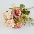 Artificial western rose wedding decor pink & mauve bouquet bedroom