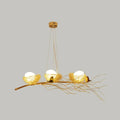 Artistic gold nest bird ceiling light for dining room 220v-240v