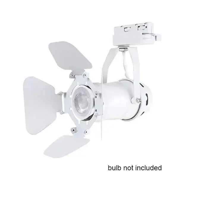 Vintage industrial white artwork led track lighting living room