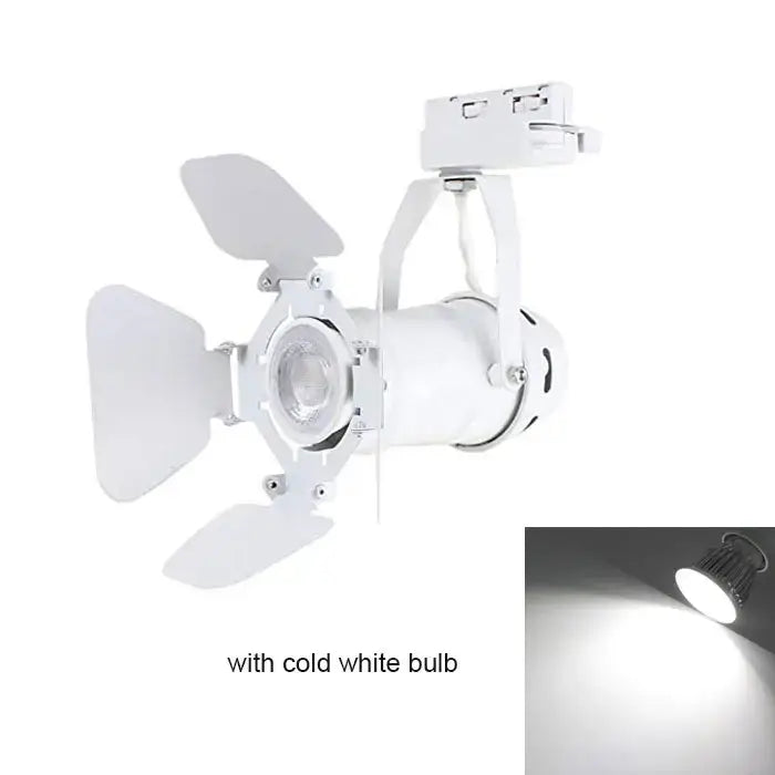 Vintage industrial white artwork led track lighting living room