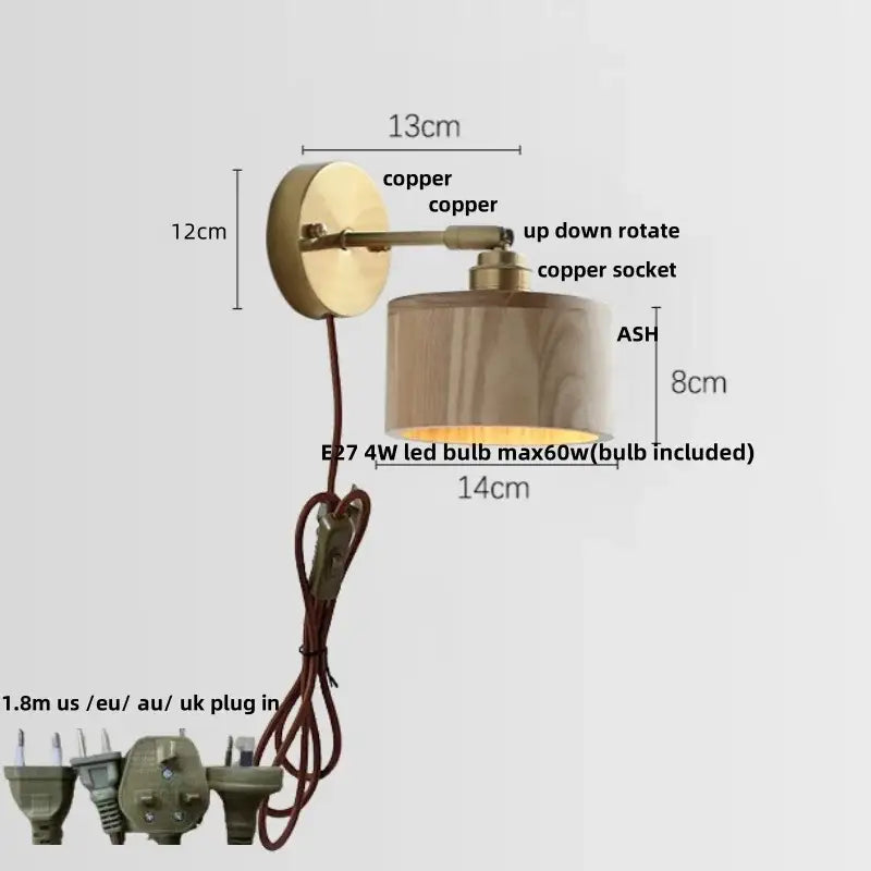 Vintage scalloped brass and glass wall lights living room sconce