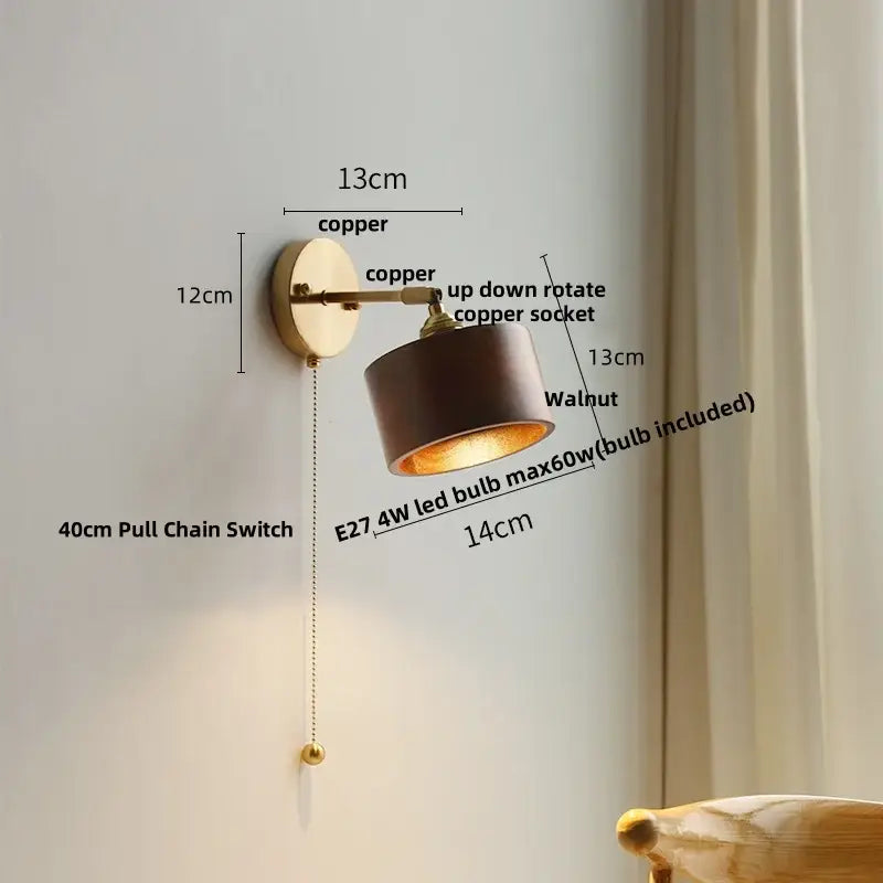 Vintage scalloped brass and glass wall lights living room sconce
