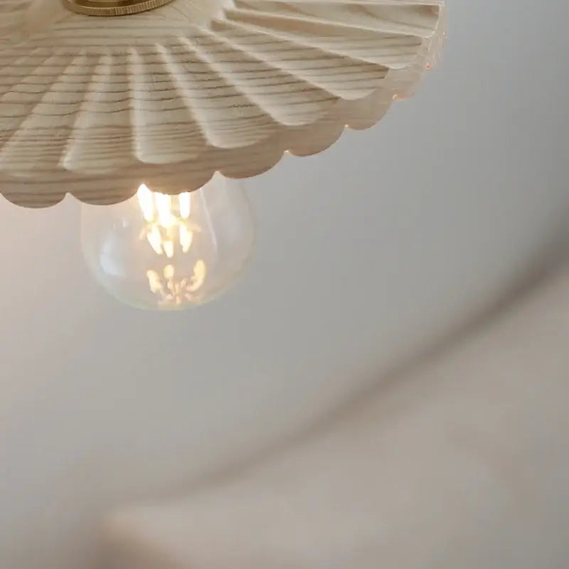 Vintage scalloped brass and glass wall lights living room sconce