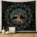 Black and white astrology chart tarot tapestry bedroom wall hanging