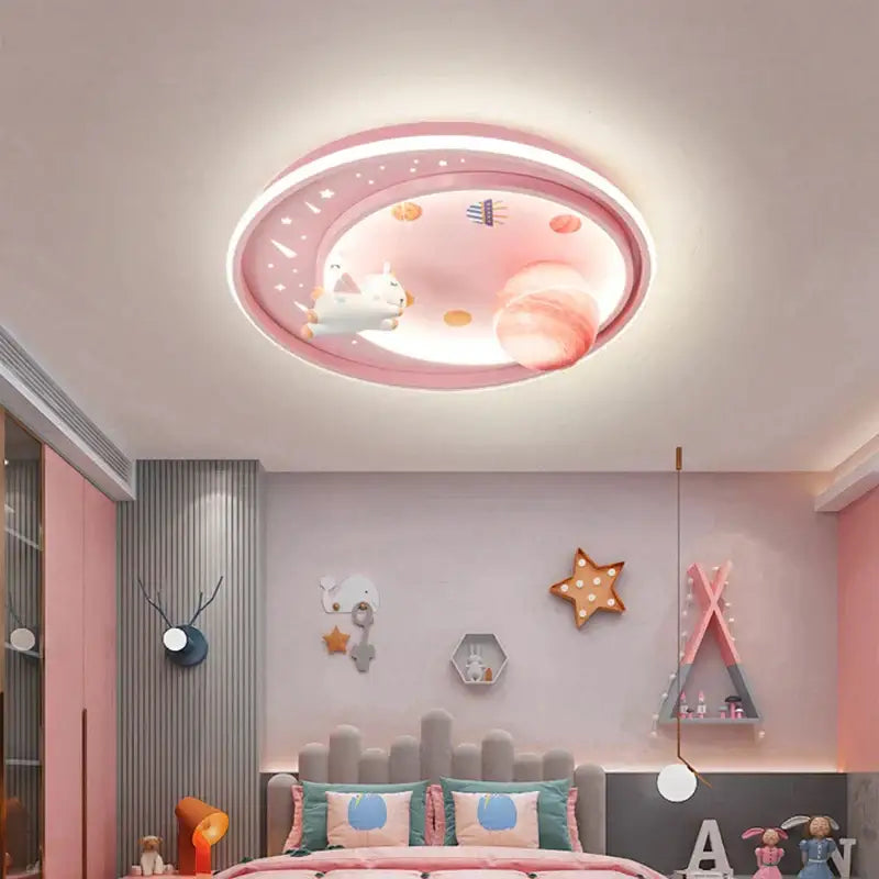 Space astronaut astros planet ceiling light for bedroom