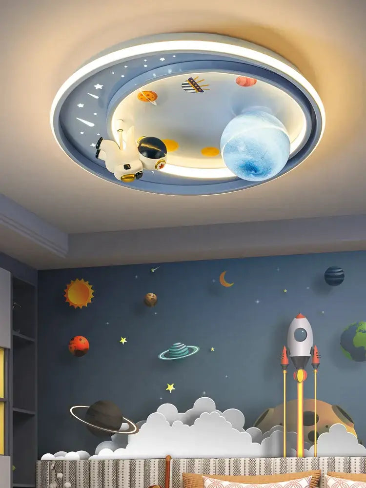 Space astronaut astros planet ceiling light for bedroom