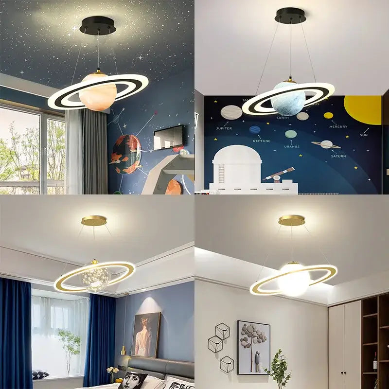 Modern white decorbites astronaut ball led pendant light bedroom