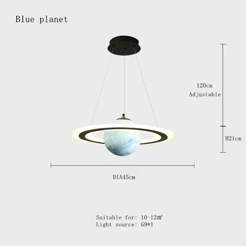 Modern white decorbites astronaut ball led pendant light bedroom