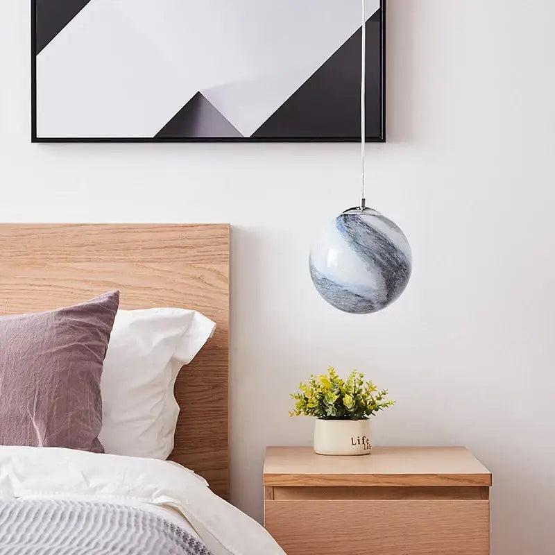 Modern white decorbites astronaut ball led pendant light bedroom