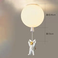 Modern white and gold astronaut balloon ceiling lamp for kids room