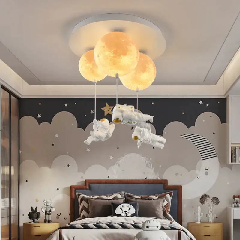 Astronaut bubble chandelier moonlight pendant light for bedroom
