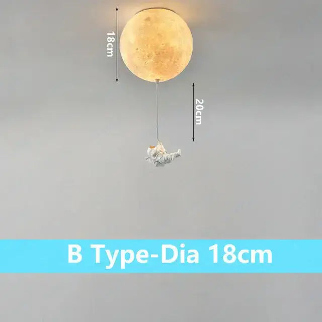 Astronaut bubble chandelier moonlight pendant light for bedroom