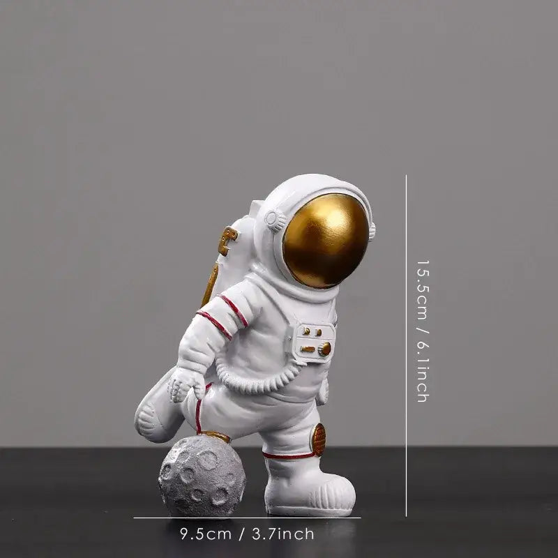 Modern white & silver decorbites astronaut figurine living room decor