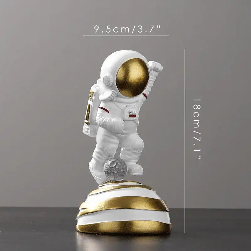 Modern white & silver decorbites astronaut figurine living room decor
