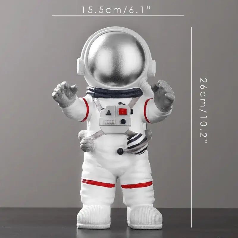 Modern white & silver decorbites astronaut figurine living room decor