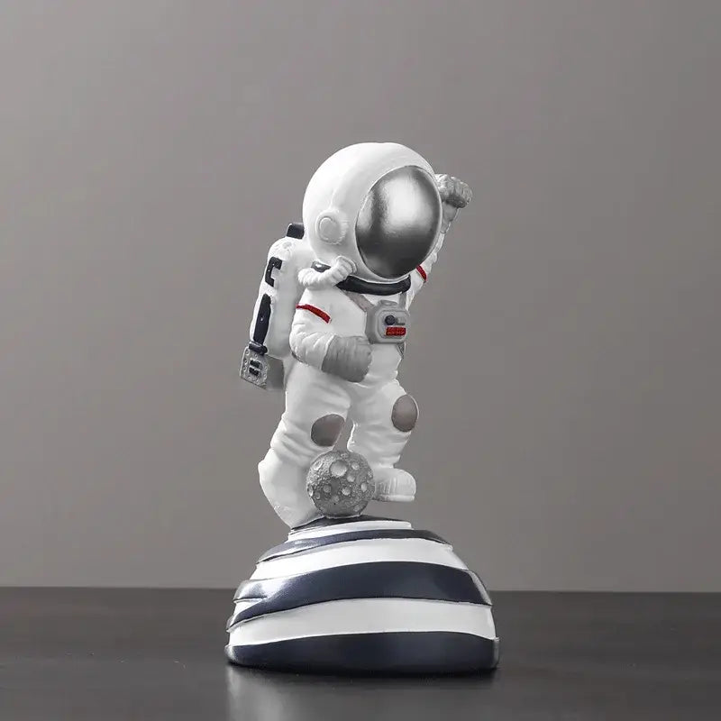 Modern white & silver decorbites astronaut figurine living room decor