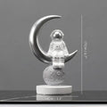 Modern white and gold astronaut figurines bedroom spaceman decor