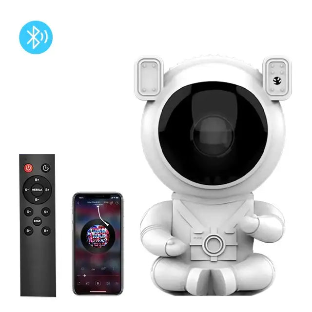 White and yellow decorbites astronaut galaxy starry sky night light bedroom projector