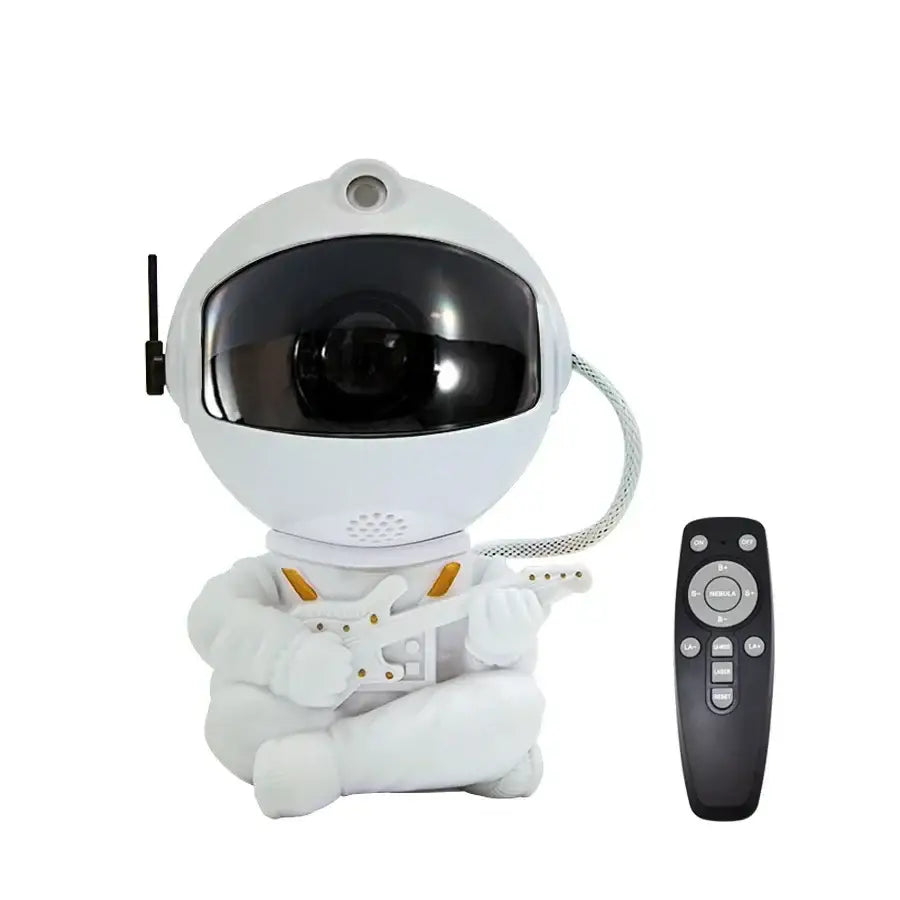 White and yellow decorbites astronaut galaxy starry sky night light bedroom projector