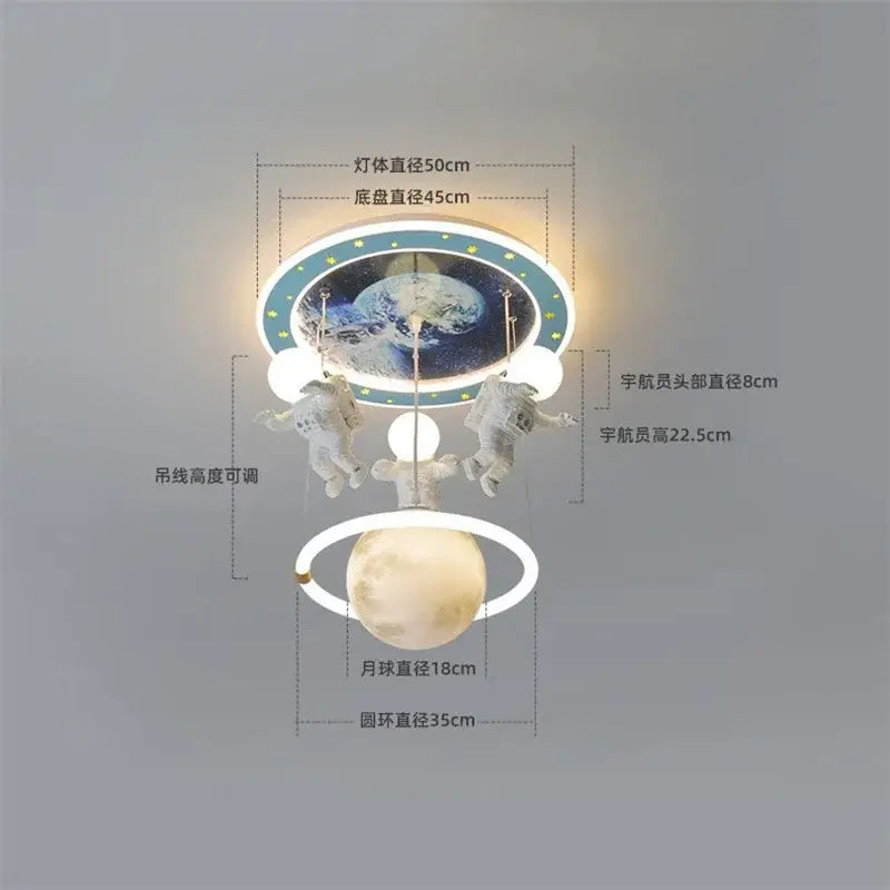 Astronaut led ceiling light white planet lamp for children room