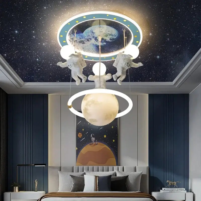Astronaut led ceiling light white planet lamp for children room