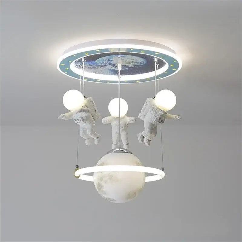 Astronaut led ceiling light white planet lamp for children room