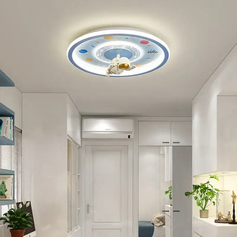 Pink unicorn led ceiling light for kids bedroom celestial design