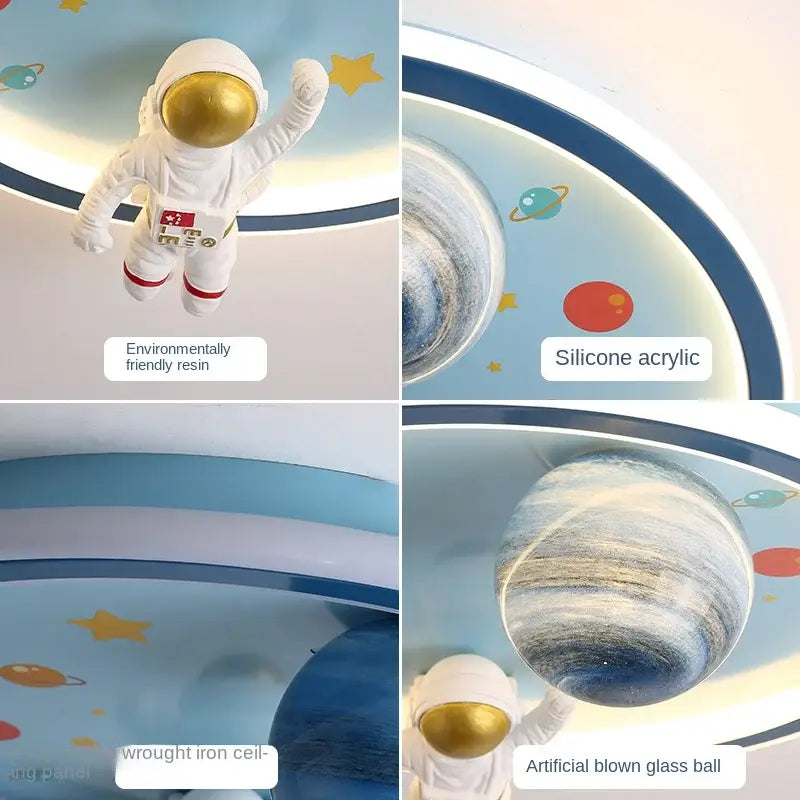 Astronaut space theme led ceiling lights for kids bedroom