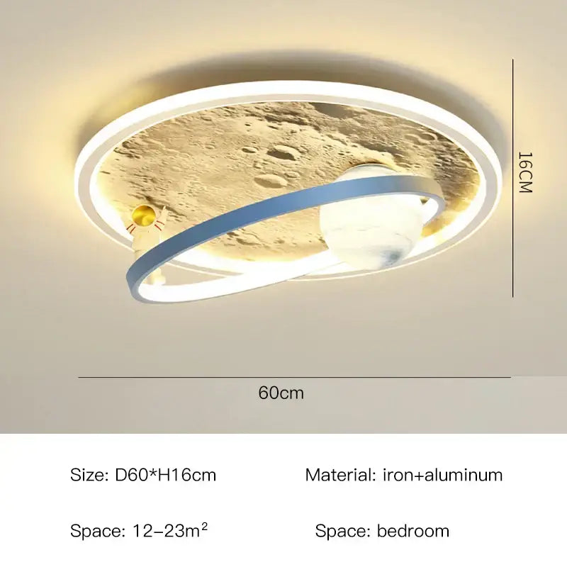 Decorbites astronaut led chandelier blue & gold children's bedroom light