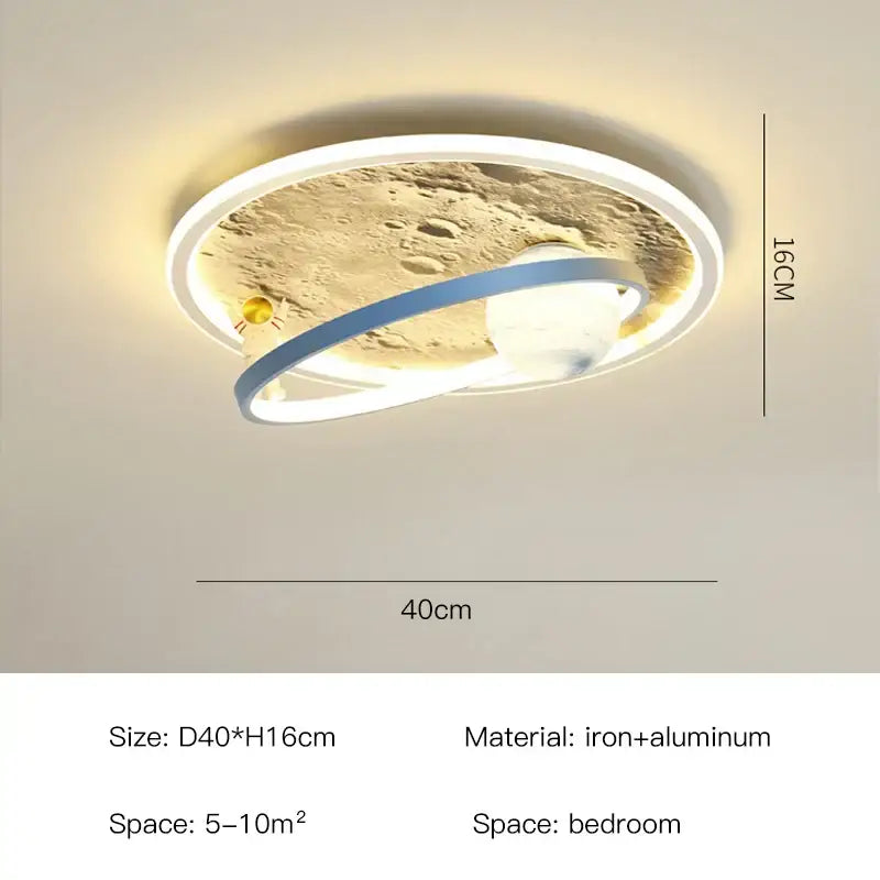 Decorbites astronaut led chandelier blue & gold children's bedroom light