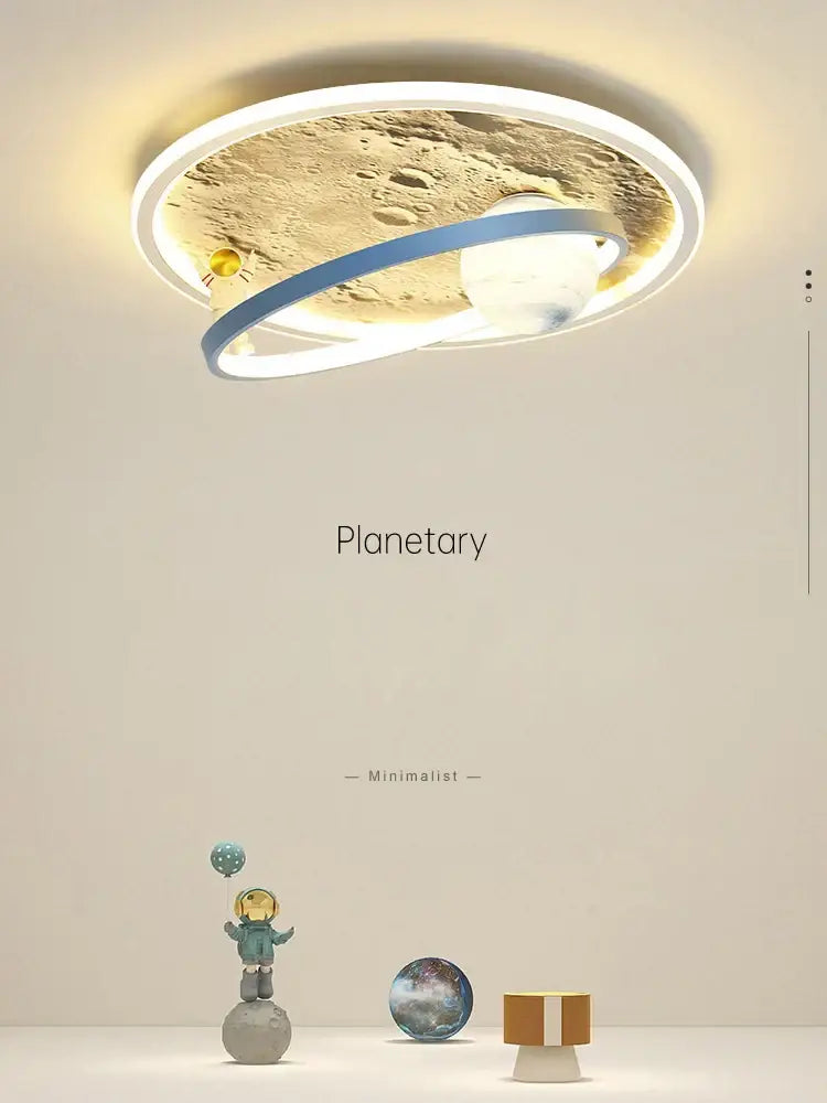 Decorbites astronaut led chandelier blue & gold children's bedroom light