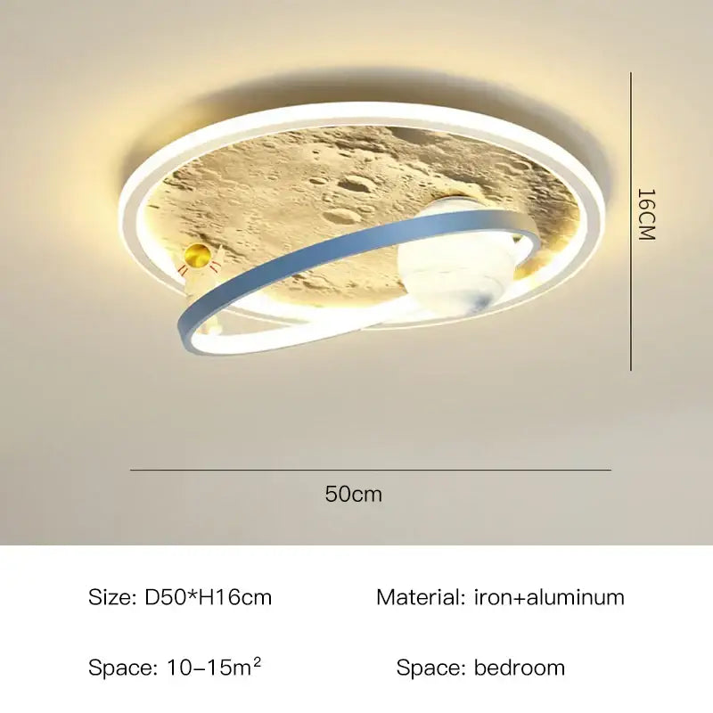 Decorbites astronaut led chandelier blue & gold children's bedroom light