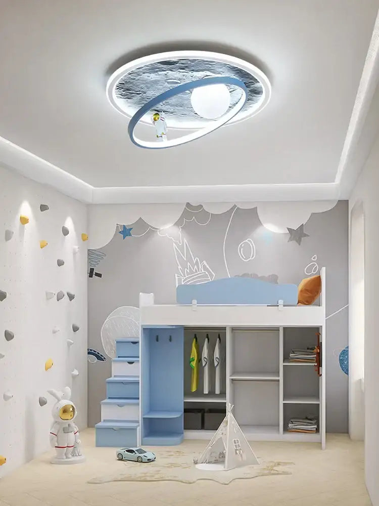 Decorbites astronaut led chandelier blue & gold bedroom ceiling light