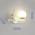Modern white & gold astronaut led wall lamps for bedroom