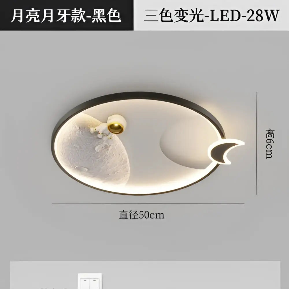 Modern decorbites astronaut moon acrylic ceiling lamp bedroom light