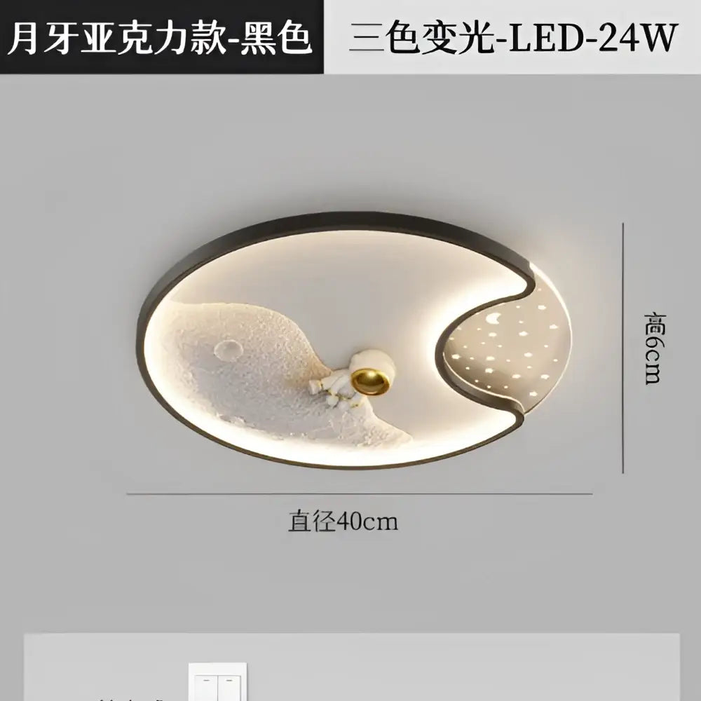 Modern decorbites astronaut moon acrylic ceiling lamp bedroom light