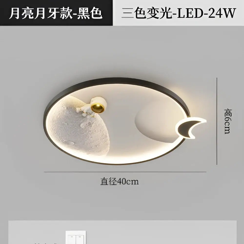 Modern decorbites astronaut moon acrylic ceiling lamp bedroom light