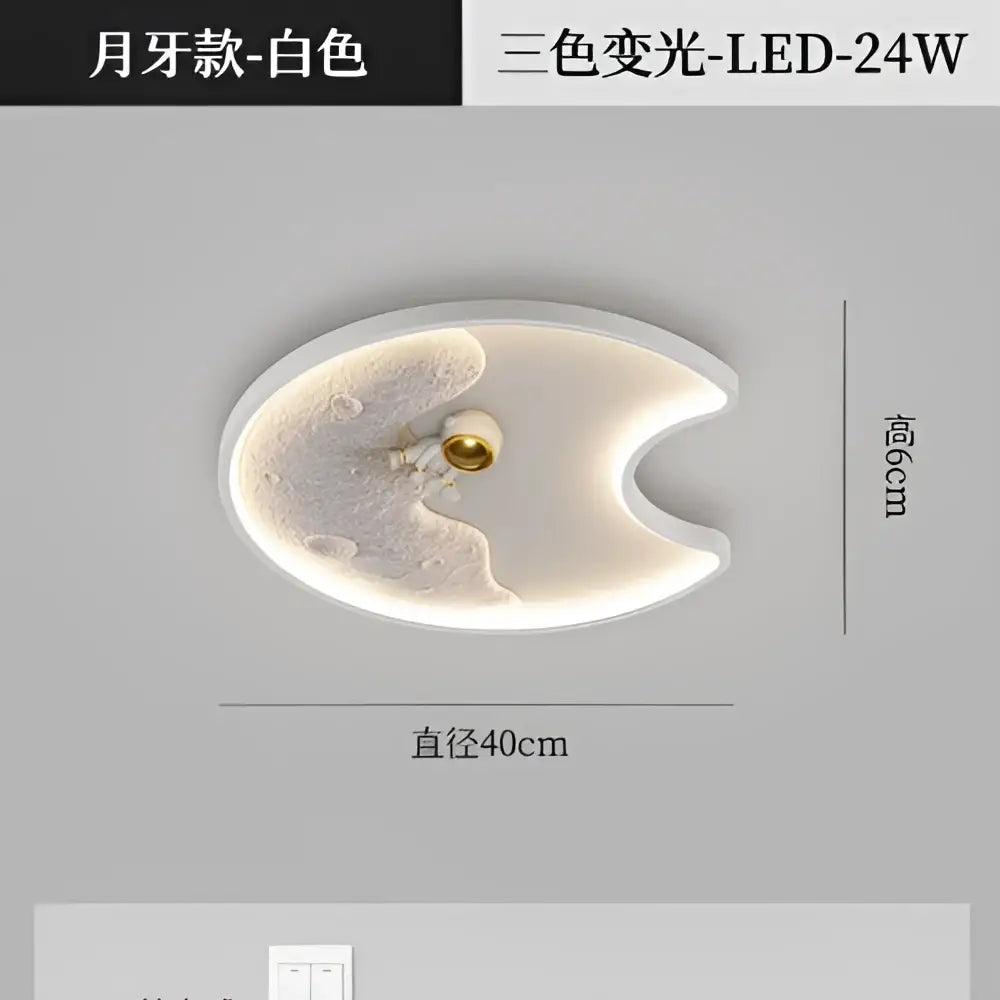 Modern decorbites astronaut moon acrylic ceiling lamp bedroom light