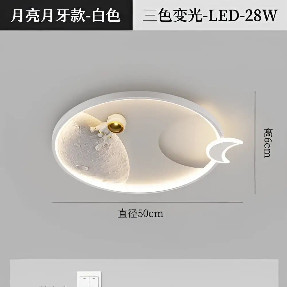 Modern decorbites astronaut moon acrylic ceiling lamp bedroom light