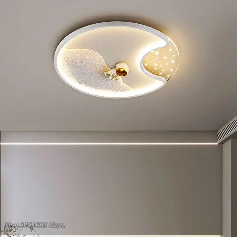 Modern decorbites astronaut moon acrylic ceiling lamp bedroom light