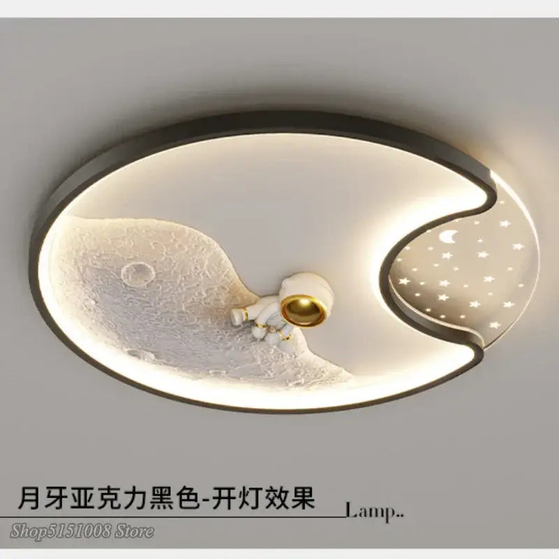 Modern decorbites astronaut moon acrylic ceiling lamp bedroom light