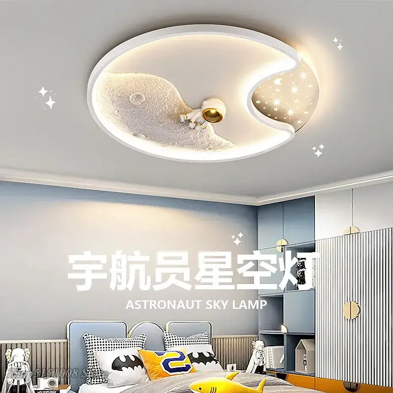 Modern decorbites astronaut moon acrylic ceiling lamp bedroom light