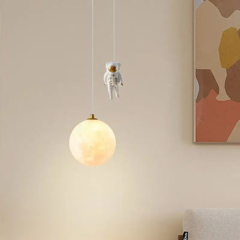 Decorbites astronaut moon pendant light for childrens room bedroom