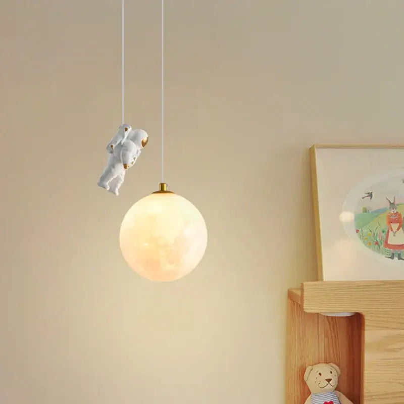 Decorbites astronaut moon pendant light for childrens room bedroom