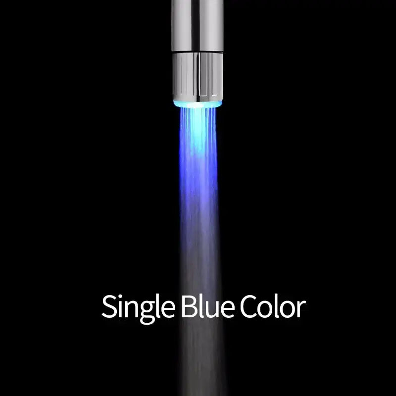 Chrome led faucet aerator bathroom colorful water flow light