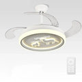 Decorbites bird nest white deer ceiling fan with light bedroom
