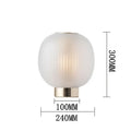 Nordic black glass ball table light for bedroom