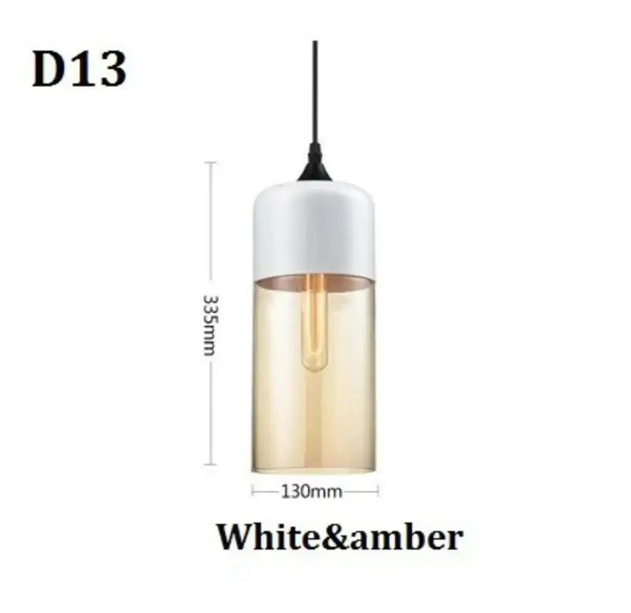 Modern black glass pendant light set of 3 for dining room